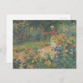 Claude Monet 1895 Vintag im Garten Postkarte (Vorne/Hinten)