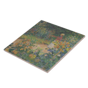 Claude Monet 1895 Vintage Im Garten Fliese