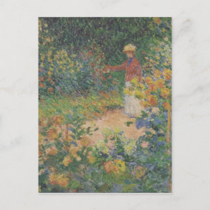 Claude Monet 1895 Vintage Im Garten Postkarte