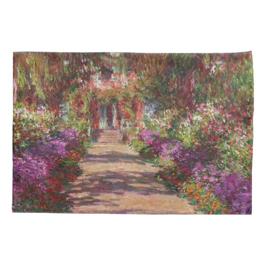 Claude Monet | A Pathway in Monet's Garden Kissenbezug (Rückseite)