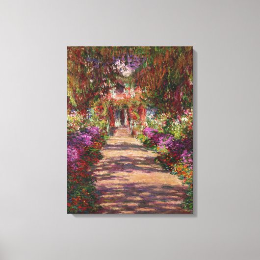 Claude Monet | A Pathway in Monet's Garden Leinwanddruck (Vorderseite)
