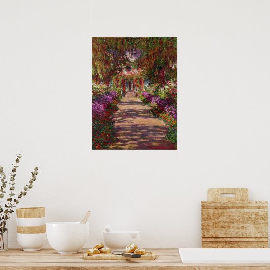 Claude Monet | A Pathway in Monet's Garden Poster (Küche)