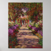Claude Monet | A Pathway in Monet's Garden Poster (Vorne)