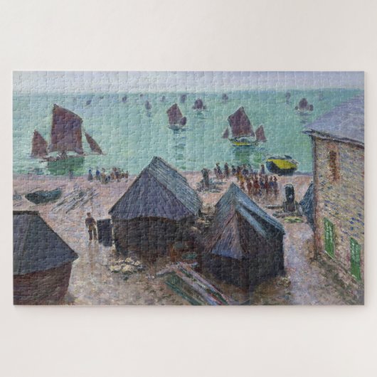 Claude Monet Abfahrt der Boote Étretat Puzzle (Horizontal)