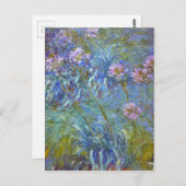 Claude Monet Agapanthus Fine Art Floral GalleryHD Postkarte (Vorne/Hinten)