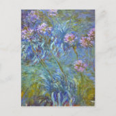Claude Monet Agapanthus Fine Art Floral GalleryHD Postkarte (Vorderseite)