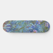 Claude Monet Agapanthus Fine Art Floral GalleryHD Skateboard (Horizontal)