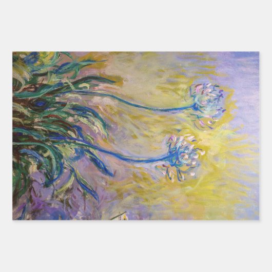 Claude Monet - Agapanthus Geschenkpapier Set (Vorderseite)