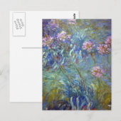Claude Monet Agapanthus Postkarte (Vorne/Hinten)