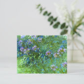 Claude Monet: Agapanthus Postkarte (Stehend Vorderseite)