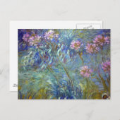 Claude Monet Agapanthus Postkarte (Vorne/Hinten)