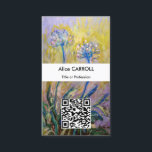 Claude Monet - Agapanthus - QR-Code Visitenkarte<br><div class="desc">Agapanthus,  nah-up (Les Agapanthes) - Claude Monet,  1914-1917</div>