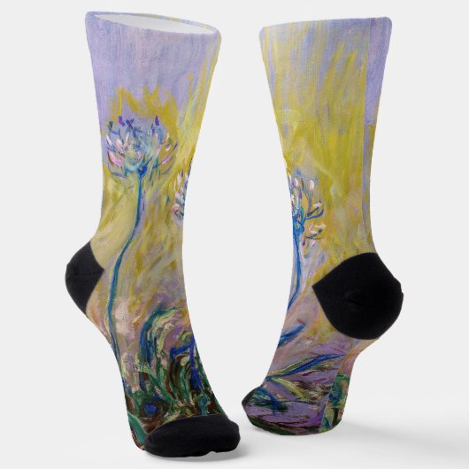 Claude Monet - Agapanthus Socken (Gewinkelt)