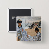 Claude Monet - Am Strand von Trouville Button (Vorne & Hinten)