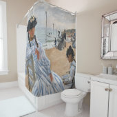 Claude Monet - Am Strand von Trouville Duschvorhang (Beispiel)