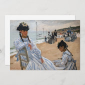 Claude Monet - Am Strand von Trouville Einladung (Vorne/Hinten)