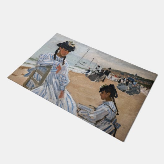 Claude Monet - Am Strand von Trouville Fußmatte (Schrägansicht)