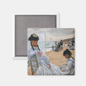 Claude Monet - Am Strand von Trouville Magnet (Vorderseite/Rückseite)