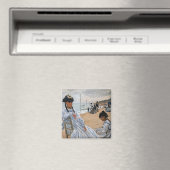 Claude Monet - Am Strand von Trouville Magnet (In Situ (Geschirrspüler))