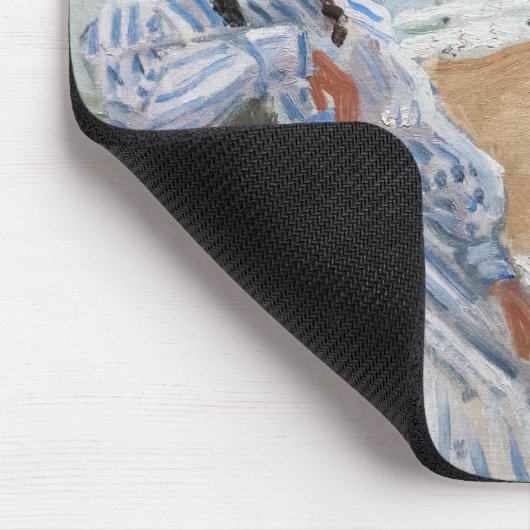 Claude Monet - Am Strand von Trouville Mousepad (Ecke)