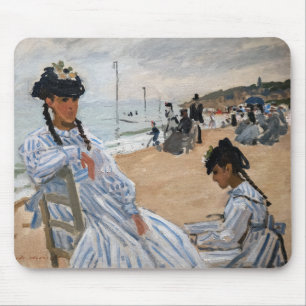 Claude Monet - Am Strand von Trouville Mousepad