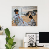 Claude Monet - Am Strand von Trouville Poster (Heimbüro)