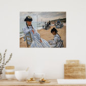 Claude Monet - Am Strand von Trouville Poster (Küche)
