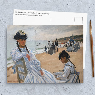 Claude Monet - Am Strand von Trouville Postkarte