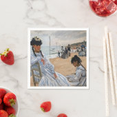 Claude Monet - Am Strand von Trouville Serviette (Beispiel)