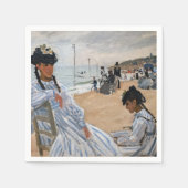 Claude Monet - Am Strand von Trouville Serviette (Vorderseite)