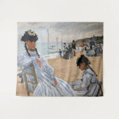 Claude Monet - Am Strand von Trouville Wandteppich (Vorderseite (Horizontal))