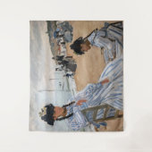 Claude Monet - Am Strand von Trouville Wandteppich (Vorderseite)