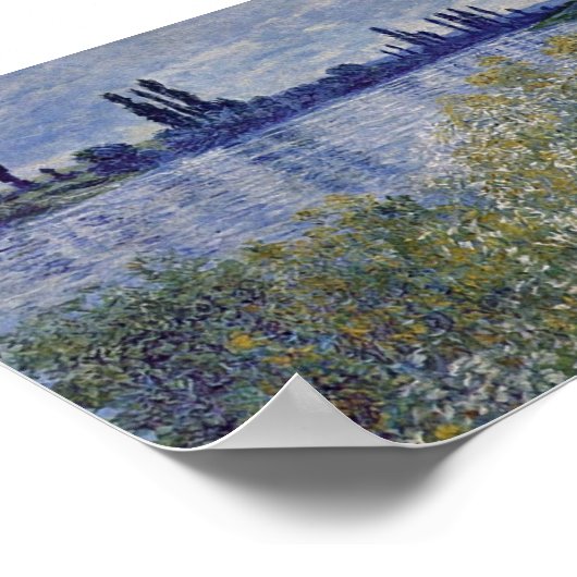 Claude Monet - Am Ufer der Seine in Vetheuil Poster (Ecke)