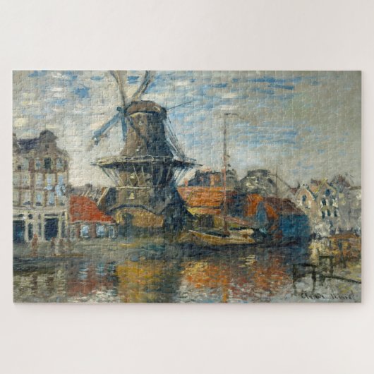 Claude Monet Amsterdam-Windmühle Puzzle (Horizontal)