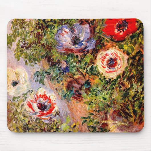 Claude Monet Anemonen Mousepad (Vorne)
