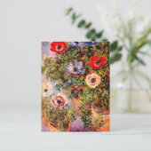 Claude Monet Anemonen Postkarte (Stehend Vorderseite)