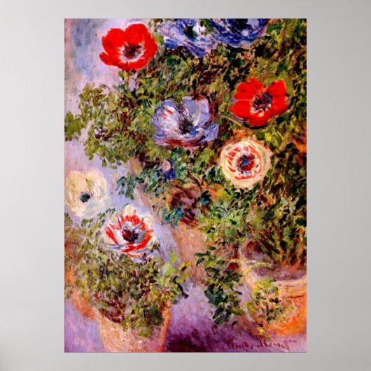 Claude Monet: Anemones Poster (Vorne)