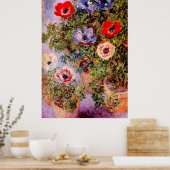 Claude Monet: Anemones Poster (Küche)
