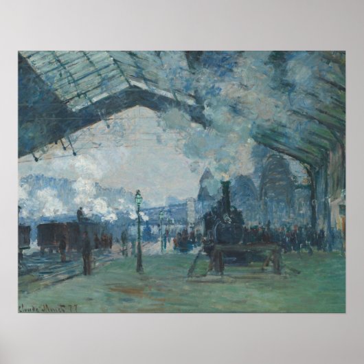 Claude Monet - Ankunft des Zuges in der Normandie Poster (Vorne)