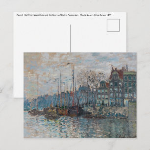 Claude Monet - Ansicht von Amsterdam Postkarte