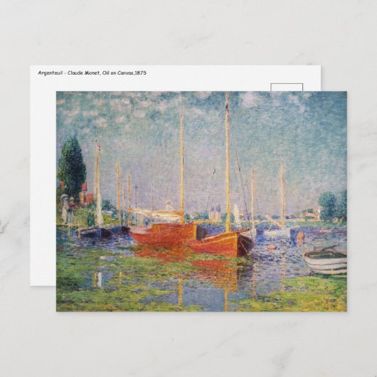 Claude Monet - Argenteuil Postkarte (Vorne/Hinten)