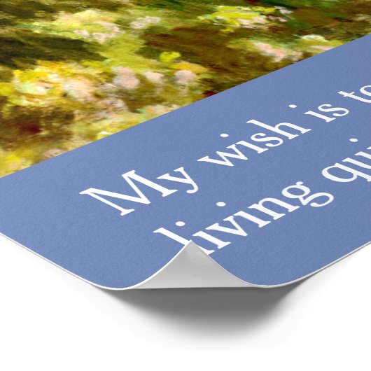 Claude Monet Art Nature Zitat Springtime Malerei Poster (Ecke)