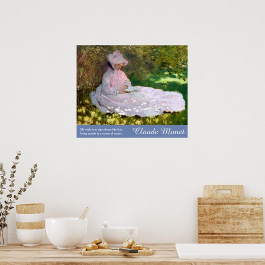 Claude Monet Art Nature Zitat Springtime Malerei Poster (Küche)