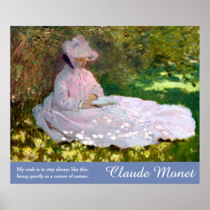 Claude Monet Art Nature Zitat Springtime Malerei Poster