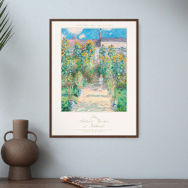 Claude Monet Art Print The Artist's Garden at Véth Poster