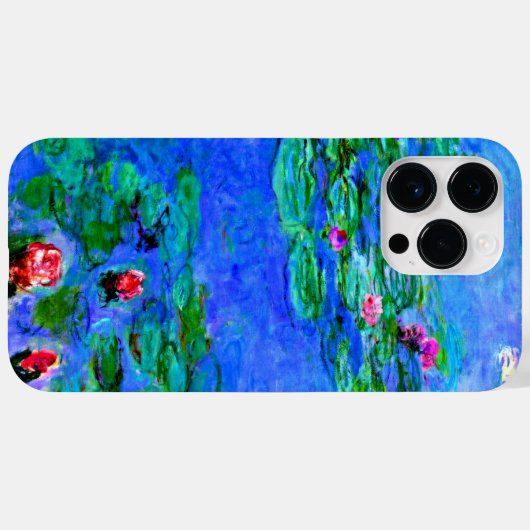 Claude Monet art: Water Lilies (rot) Case-Mate iPhone Hülle (Rückseite (Horizontal))