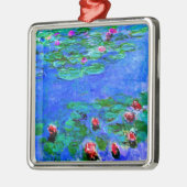 Claude Monet art: Water Lilies (rot) Ornament Aus Metall (Links)