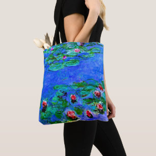 Claude Monet art: Water Lilies (rot), Tasche