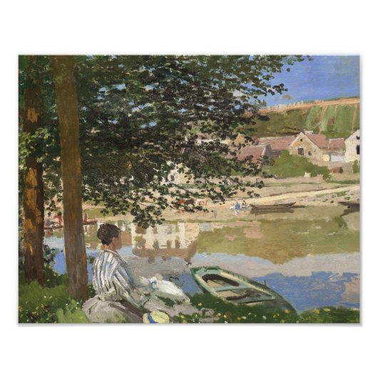 Claude Monet - Auf dem Seine-Ufer, Bennecour Fotodruck (Vorne)