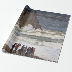 Claude Monet - Aufgewühlte See bei Etretat Geschenkpapier